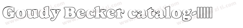 Goudy Becker catalog字体转换